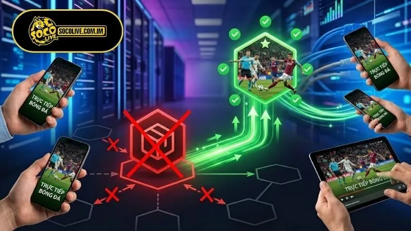 Socolive đổi tên miền mới khi link cũ bị chặn